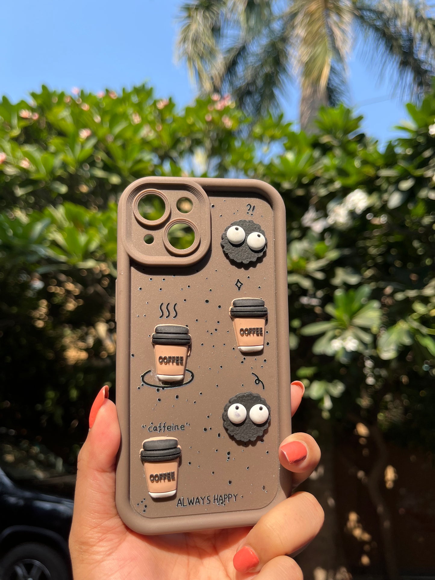 Iphone Cute Coffee Brown Cover