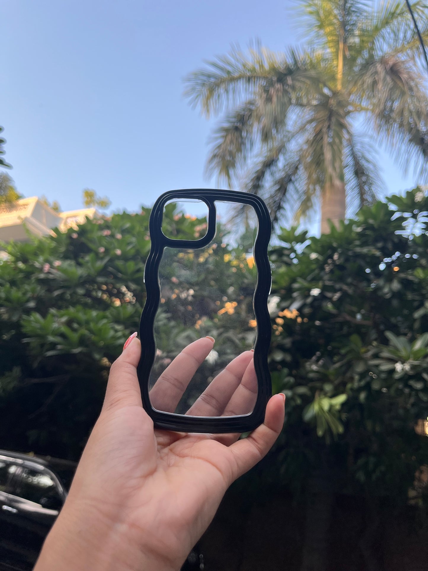 Black Border Transparent Iphone Cover
