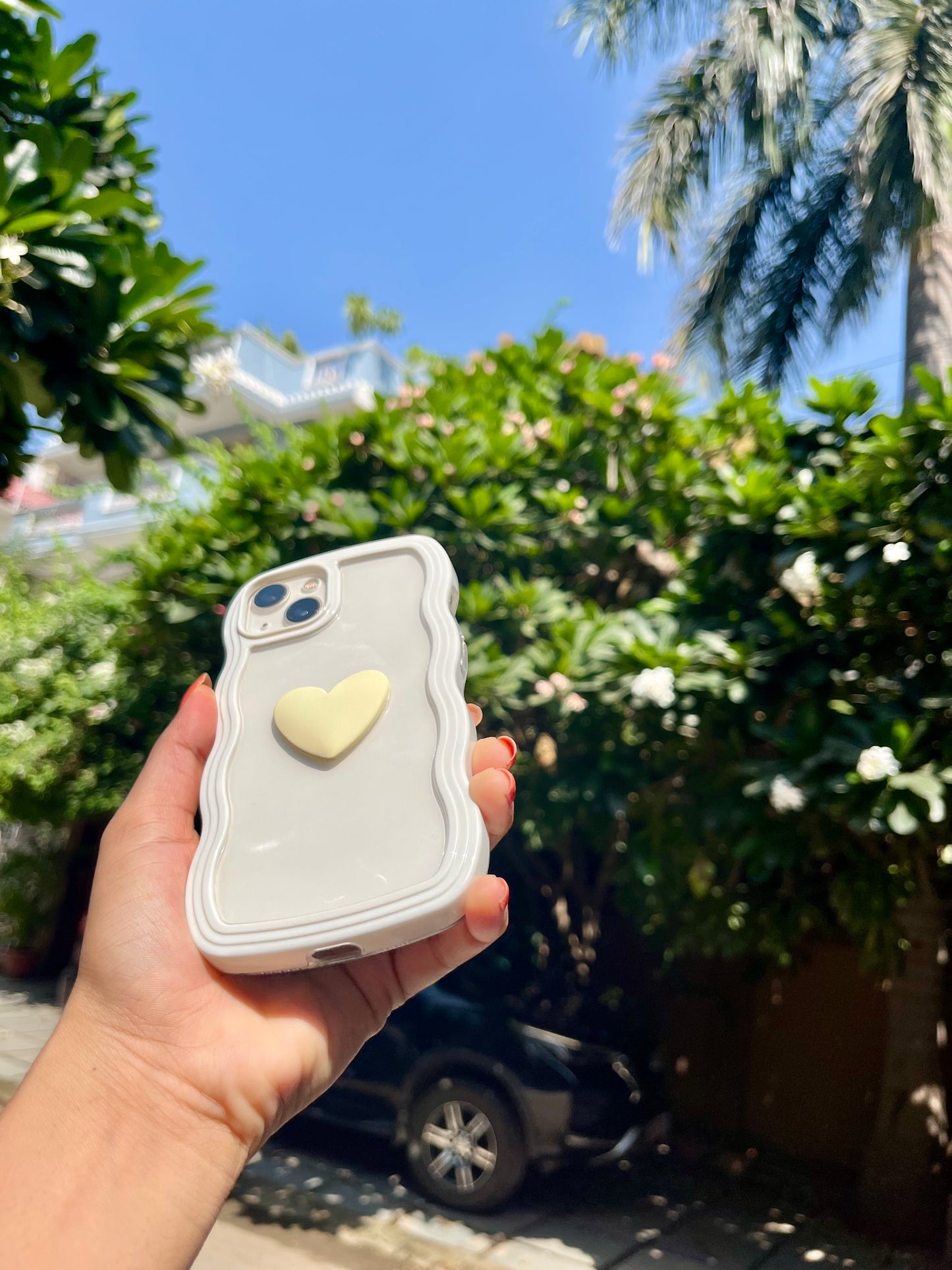 Cute Curly Love White Transparent Iphone Cover