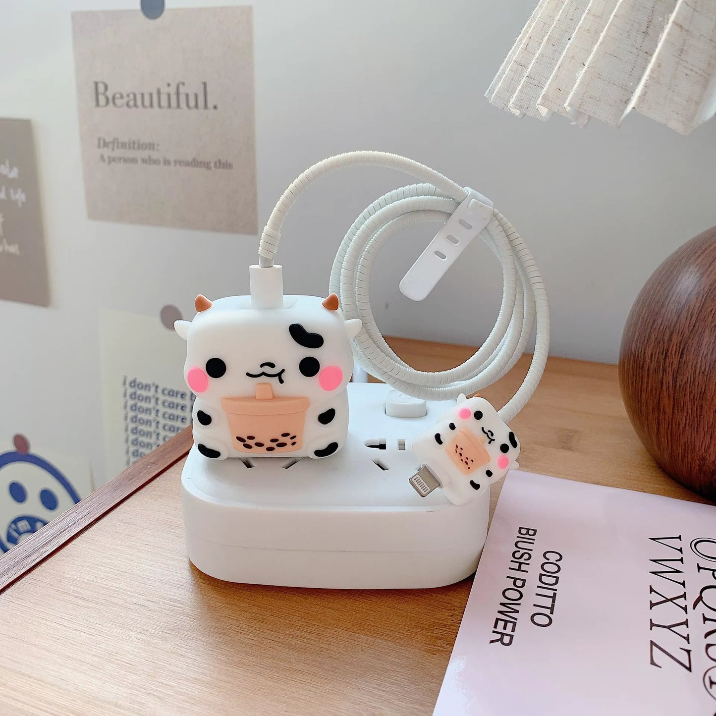 Cute Cow Charger Case
