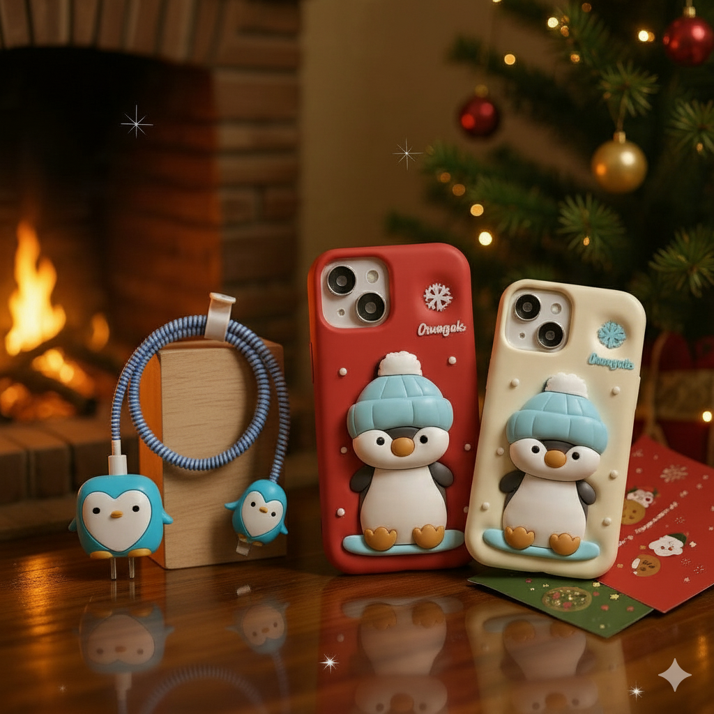 Penguine 3D Cute Iphone Cover