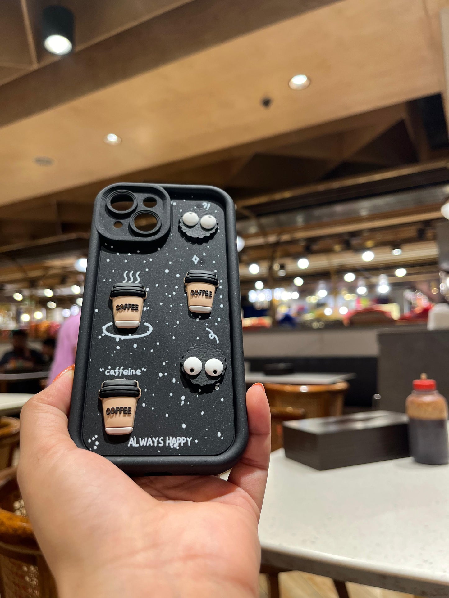 3D Cute Coffee Donut, Shockproof Soft Silicon Case