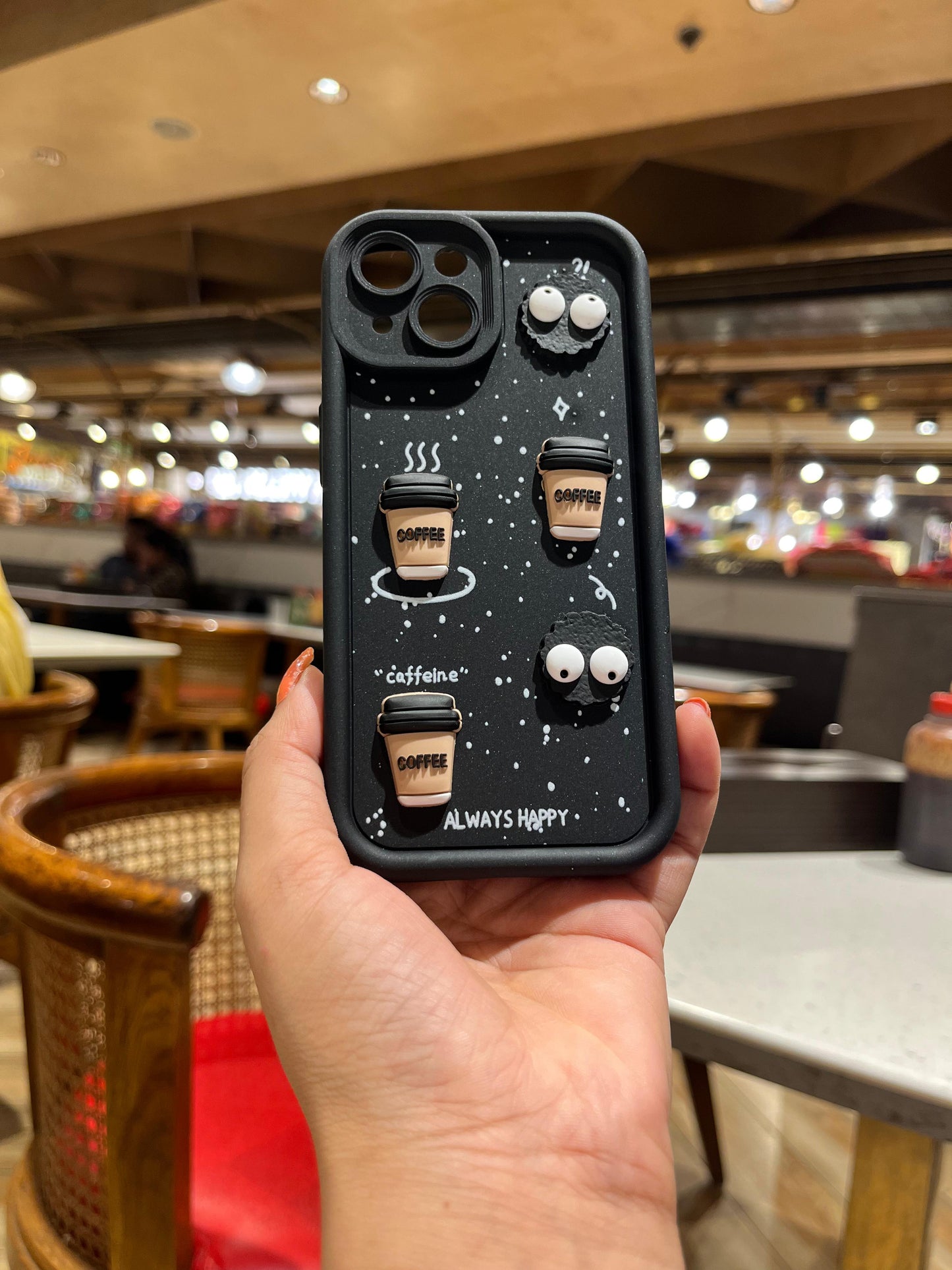 3D Cute Coffee Donut, Shockproof Soft Silicon Case