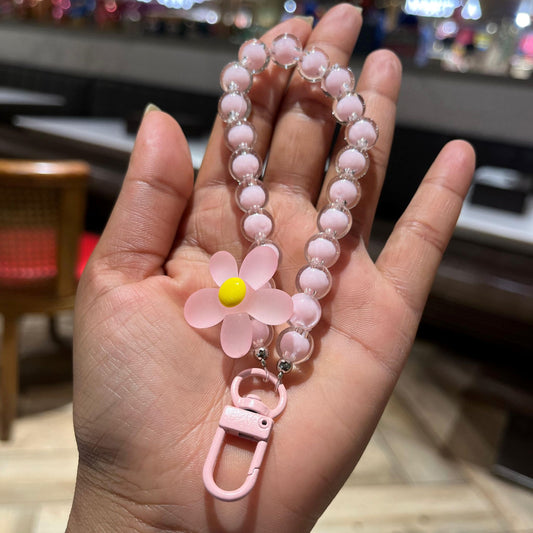 Pink Flowery Beads Premium Phone Charms