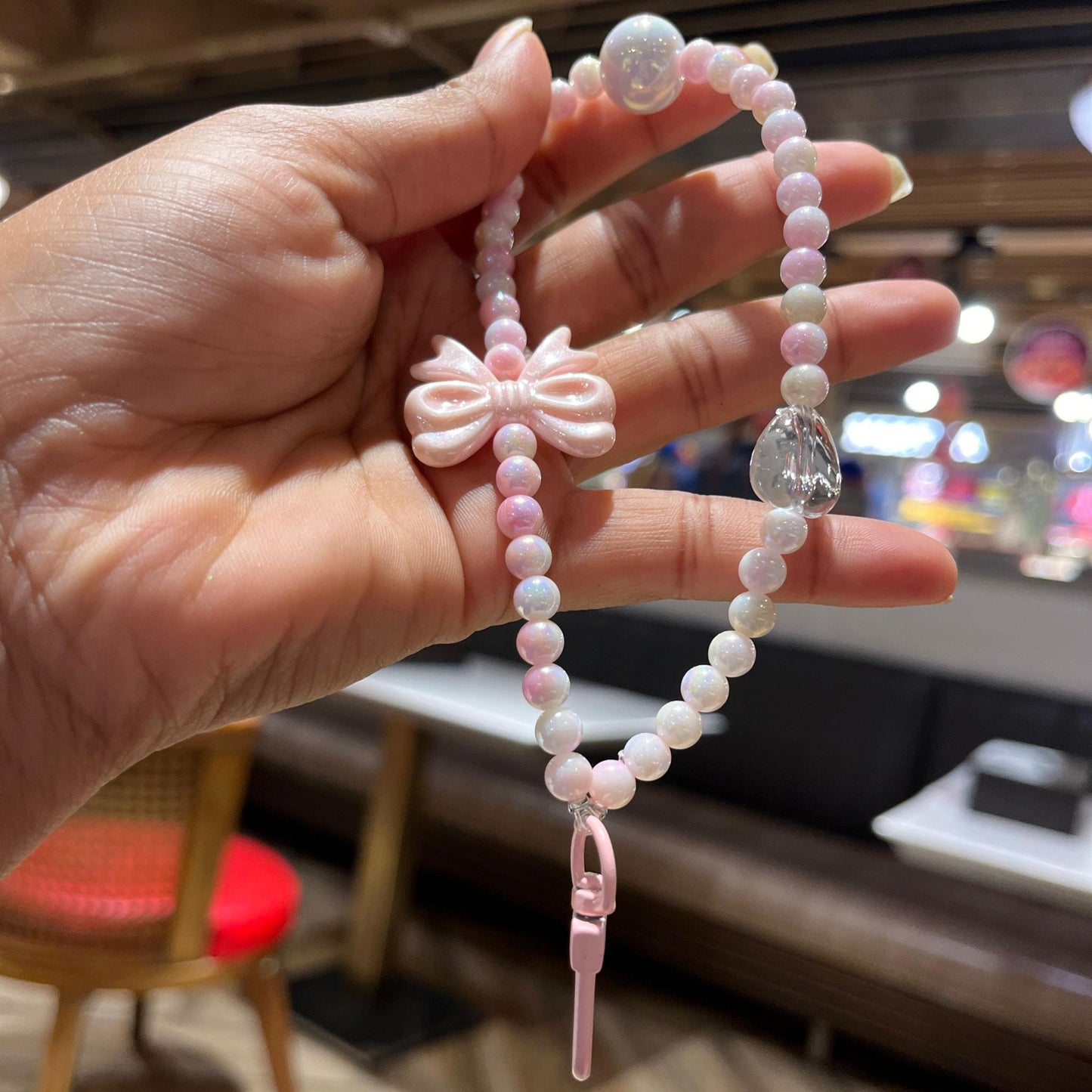 Pink Bow Beads Premium Phone Charms