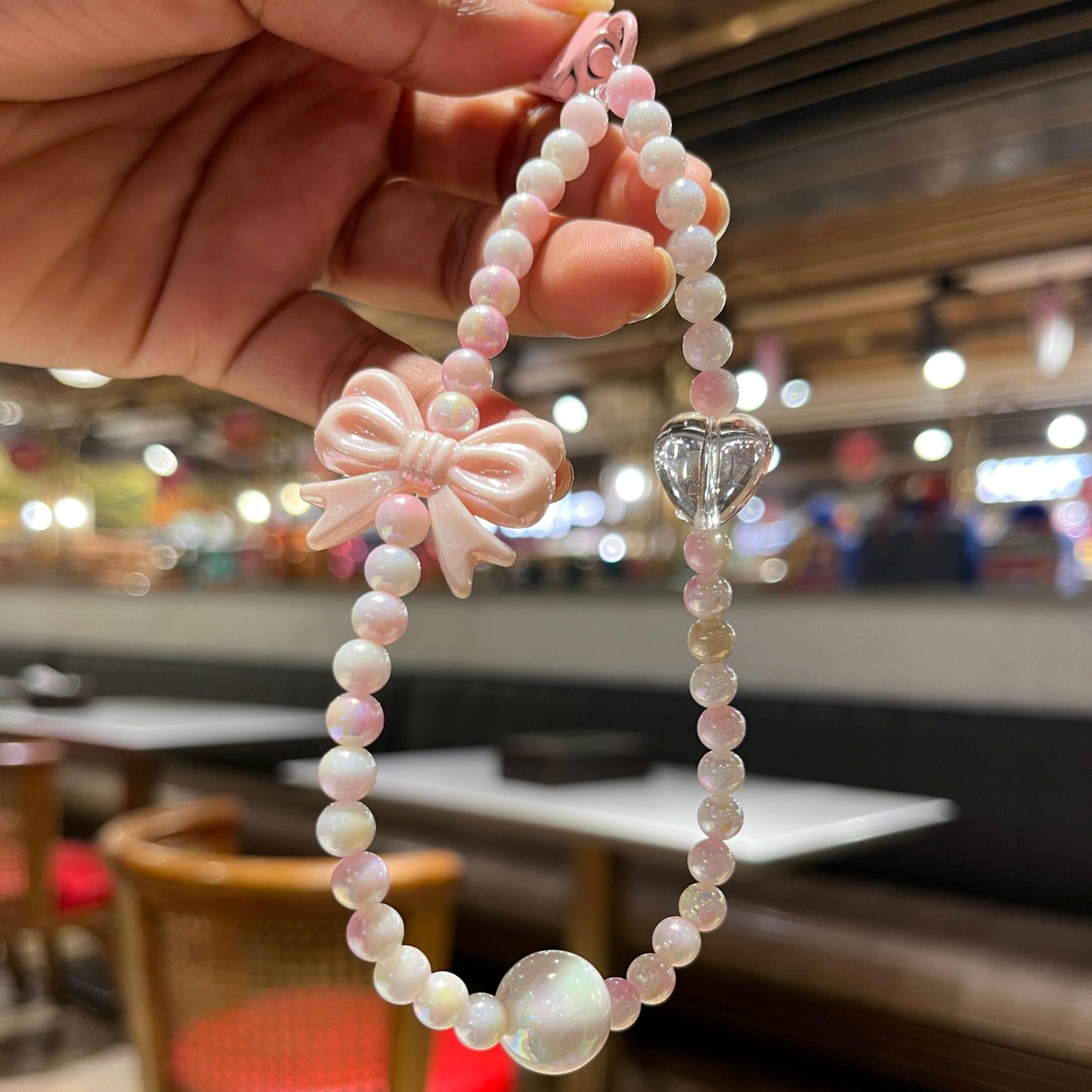 Pink Bow Beads Premium Phone Charms