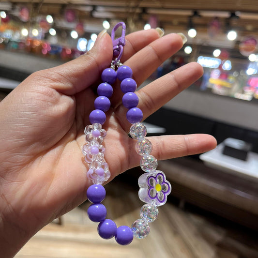 Purple Flowery Beads Premium Phone Charms