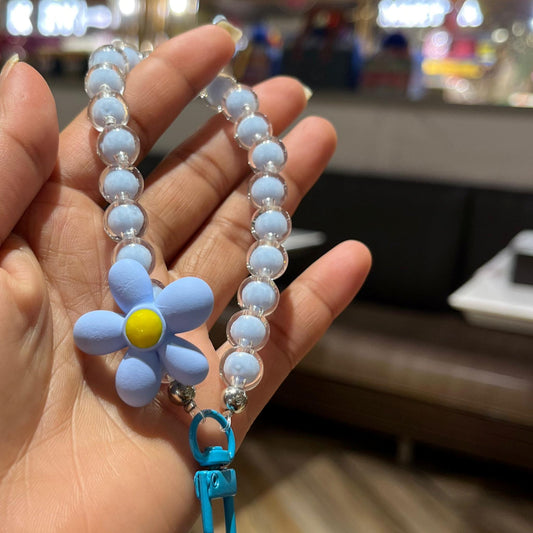 Blue Flowery Beads Premium Phone Charms