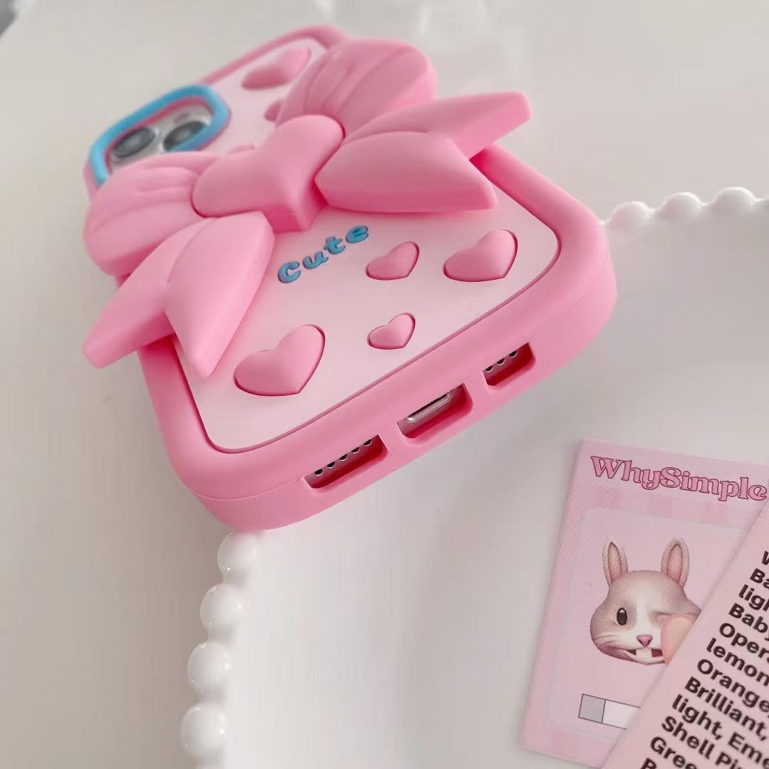 Cute Bow Pink Premium Iphone Cover