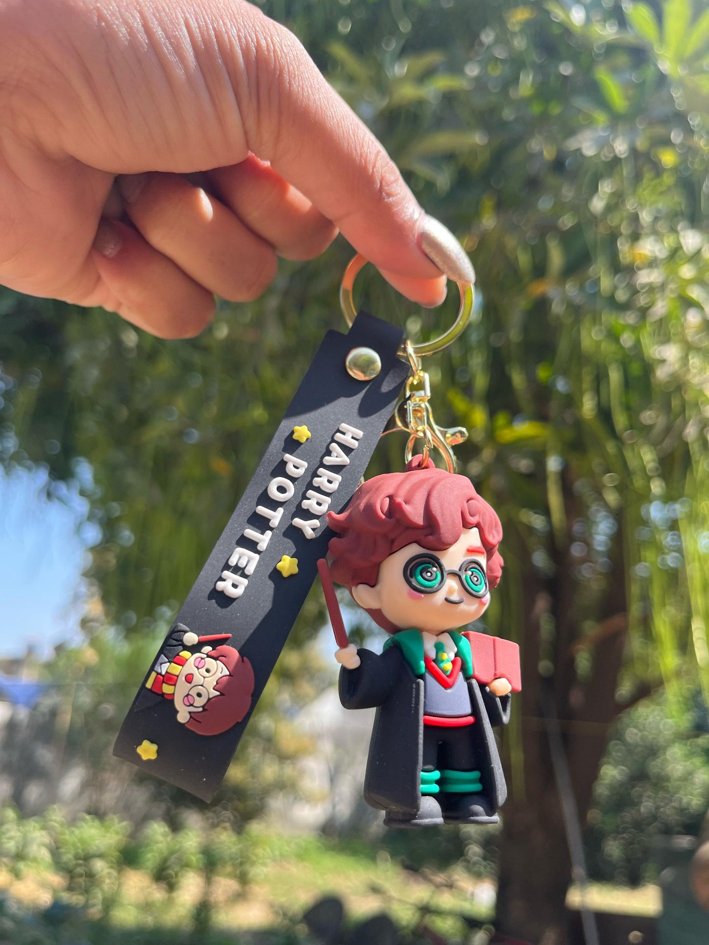 Harry Potter with Magic Wand Premium Keychain