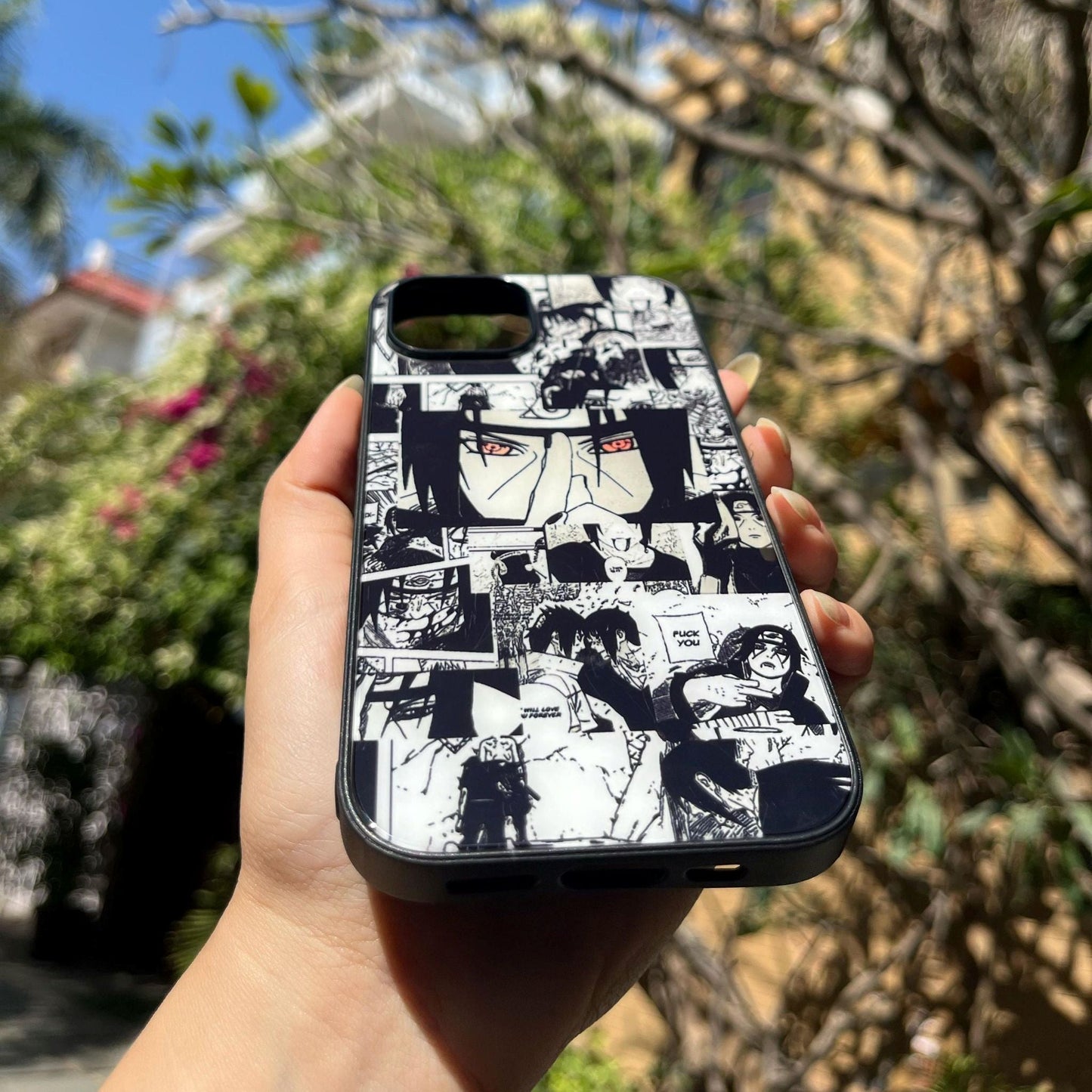 Iphone 15 Naruto Manga Glass Print Cover
