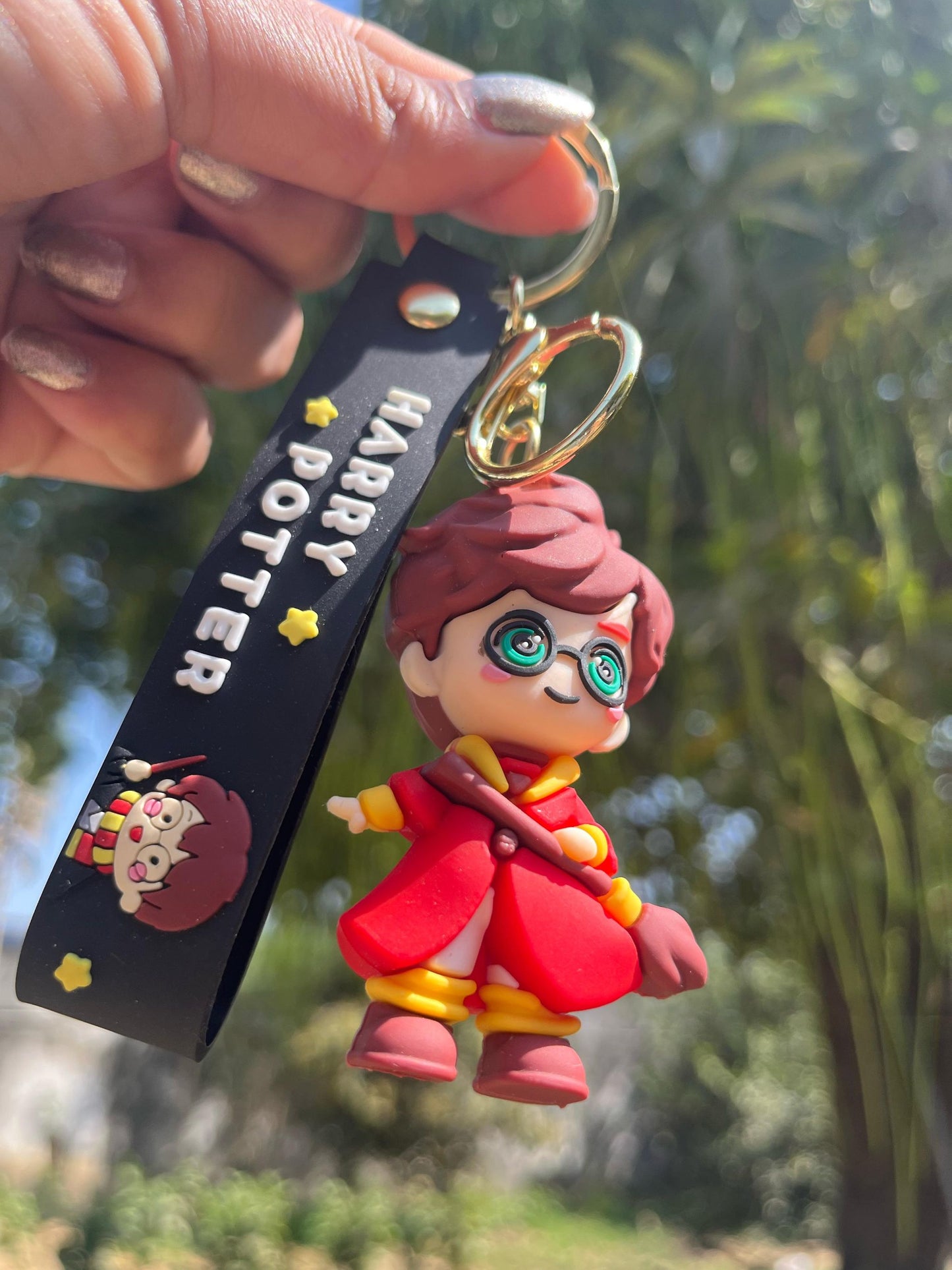 Harry Potter with Broom Premium Keychain