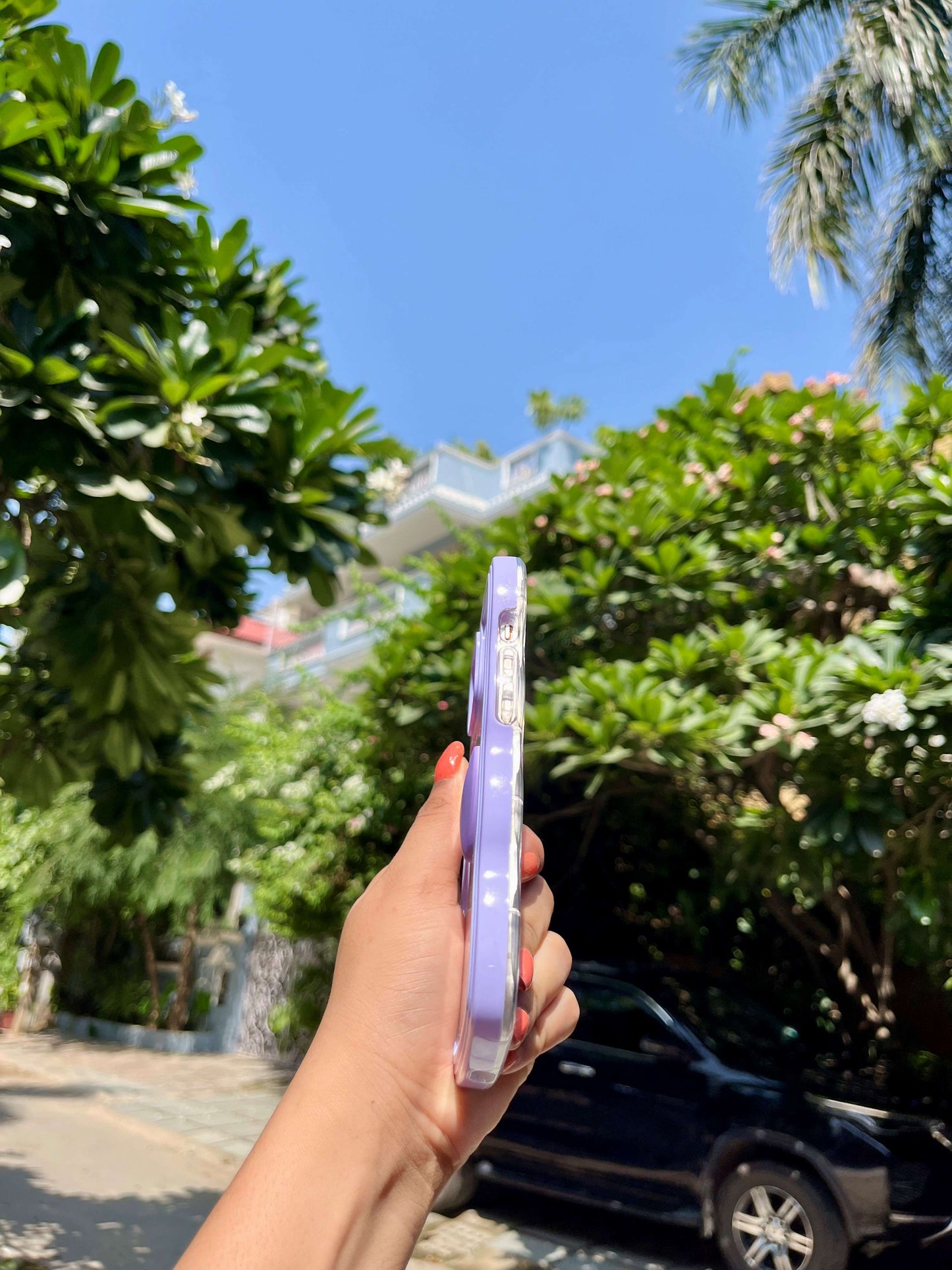 Purple Love Transparent Iphone cover