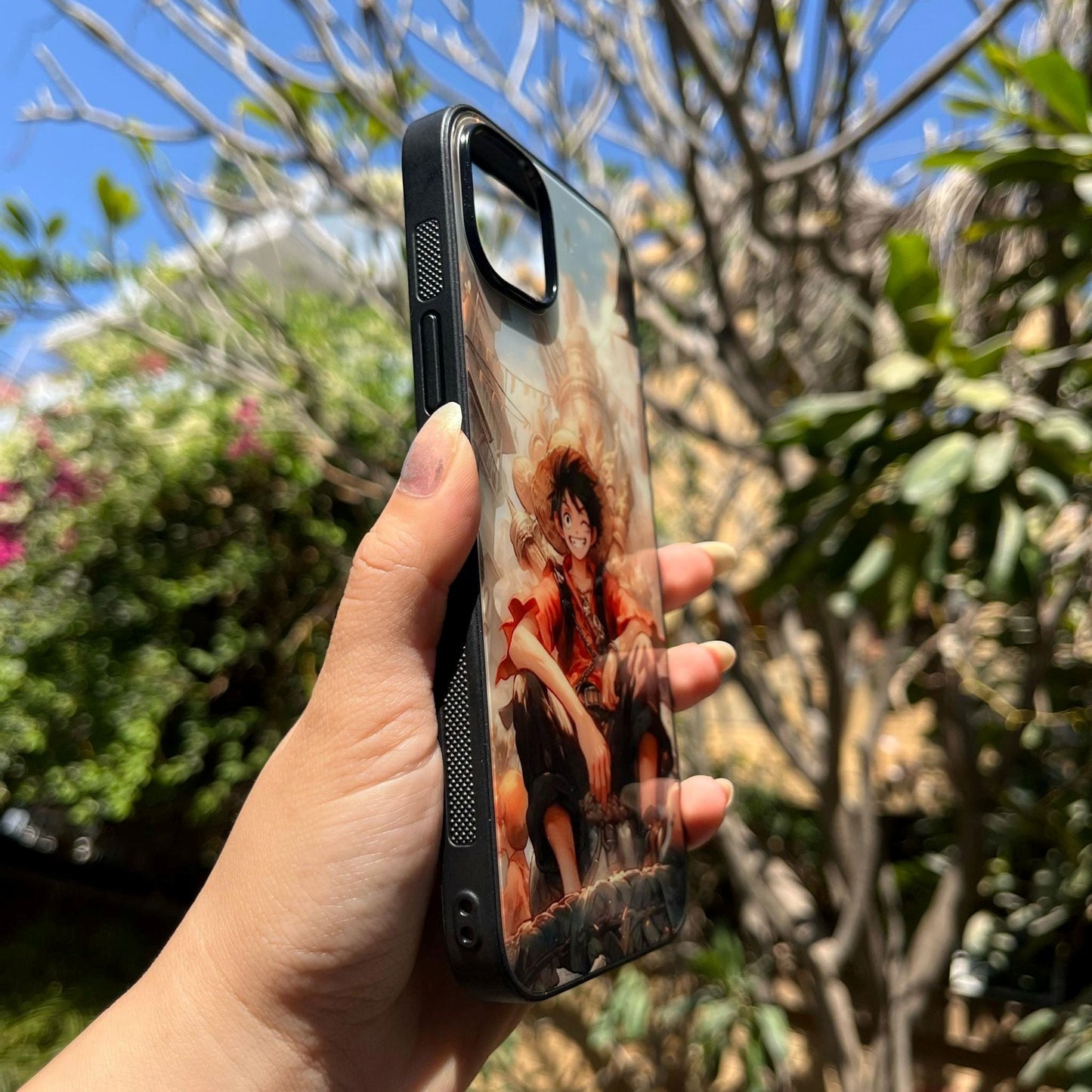 Iphone 15 Plus Luffy Glass Print Cover