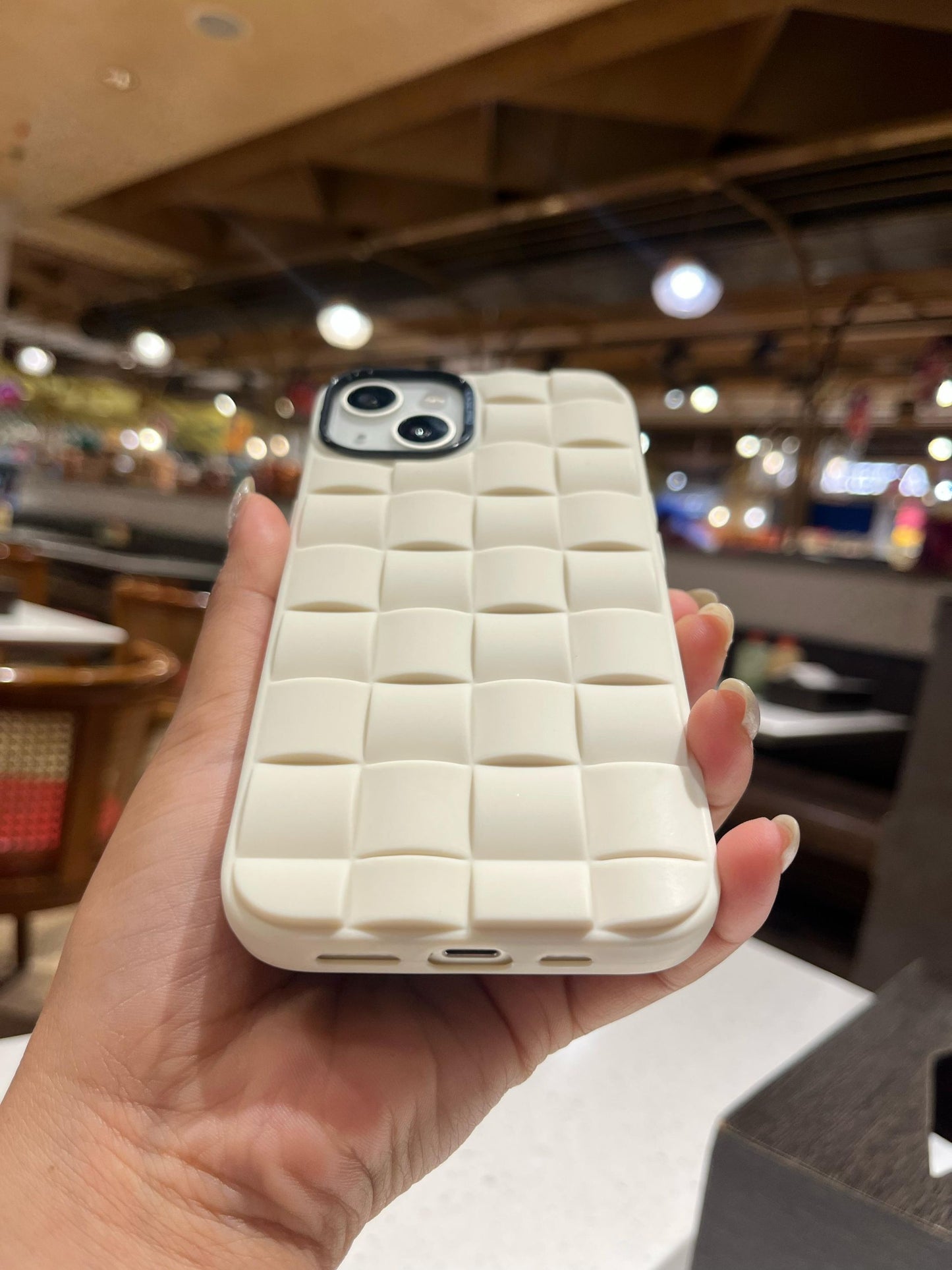 Beige Weave Texture Premium Iphone Cover