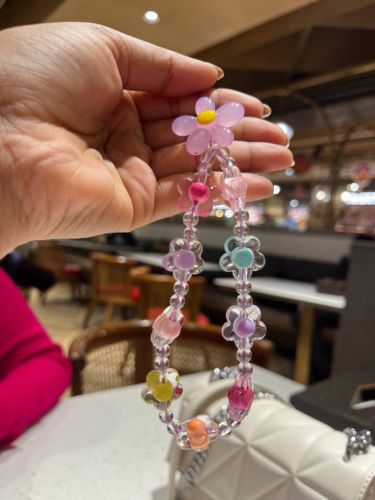 Colorful Flowery Phone Charms