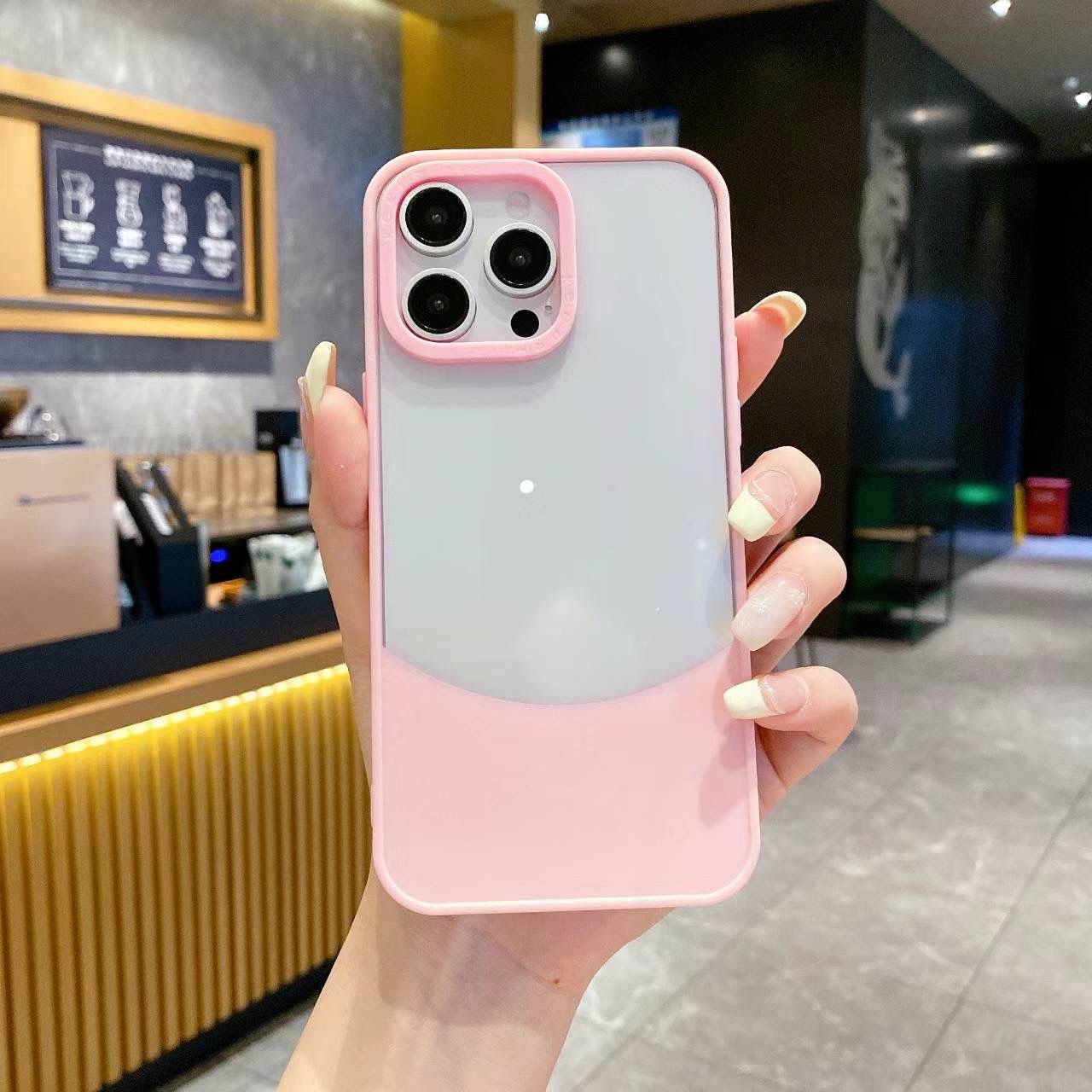 Transparent Iphone cover with colors