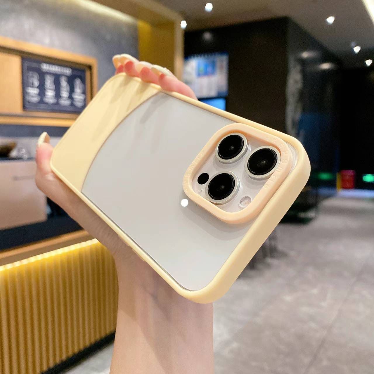 Transparent Iphone cover with colors