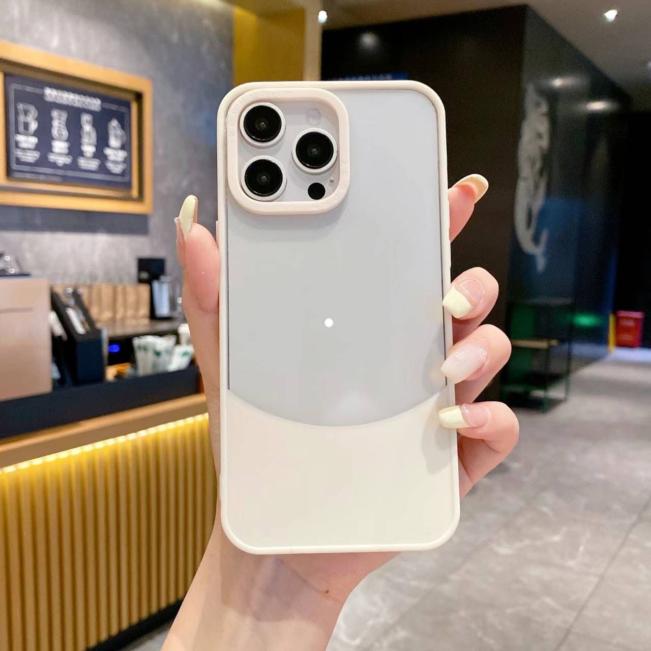 Transparent Iphone cover with colors