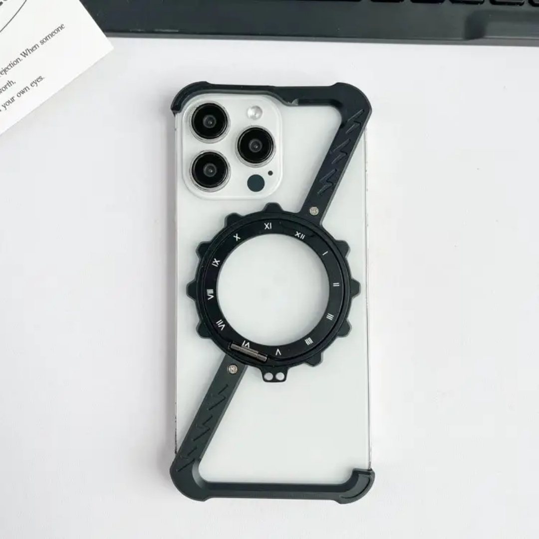 Metal Z Shape Magnetic 360 Stand Bumper Iphone Case