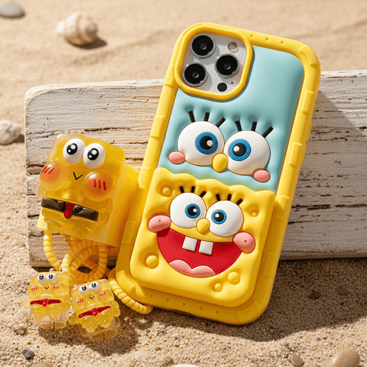 SpongeBob Iphone Cover & Charger Combo