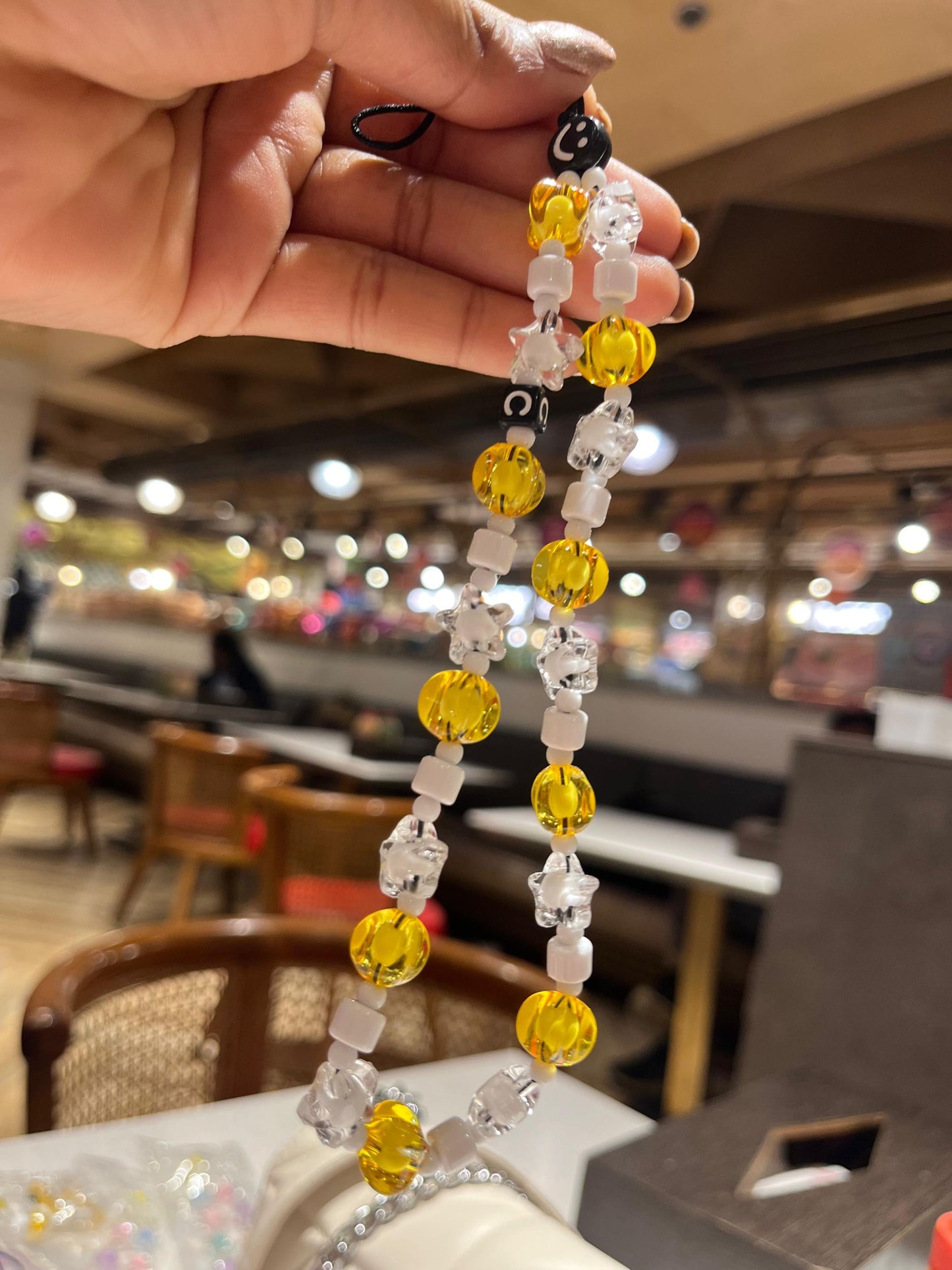 Yellow Beads Phone Charms