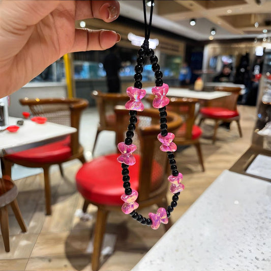 Black Beads Phone Charms