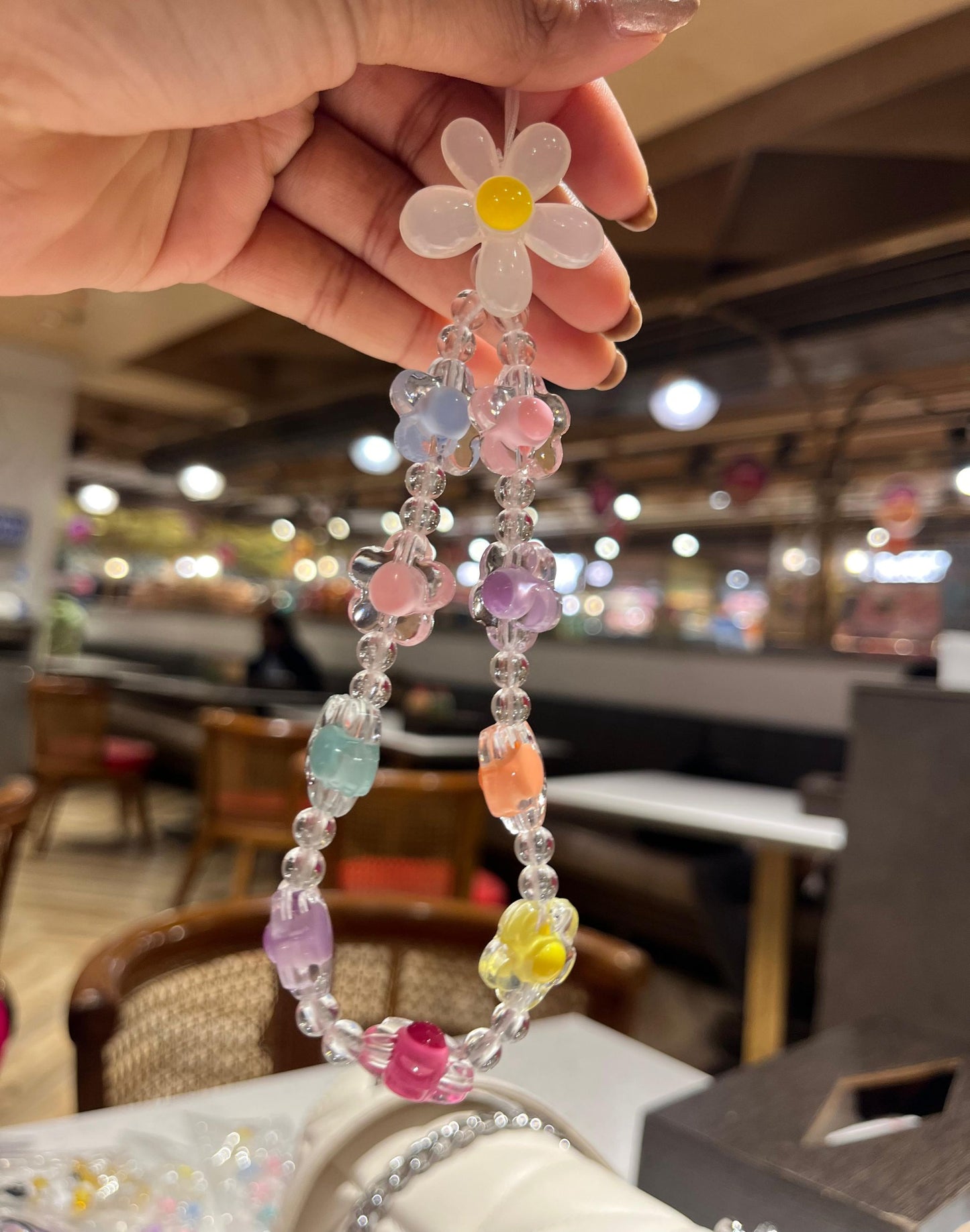 Flower Crystal beads Phone Charms