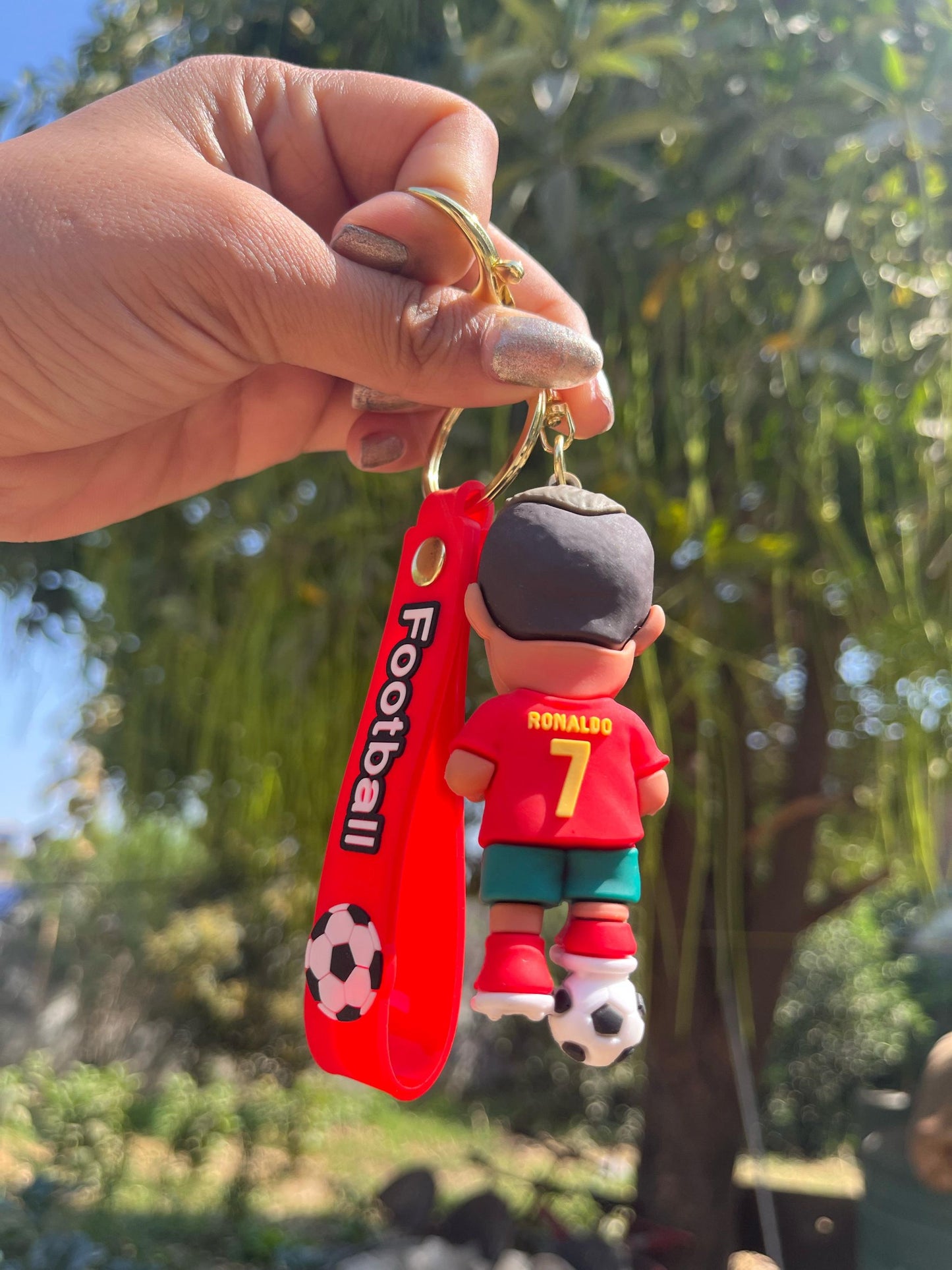 Ronaldo Premium Football Keychain