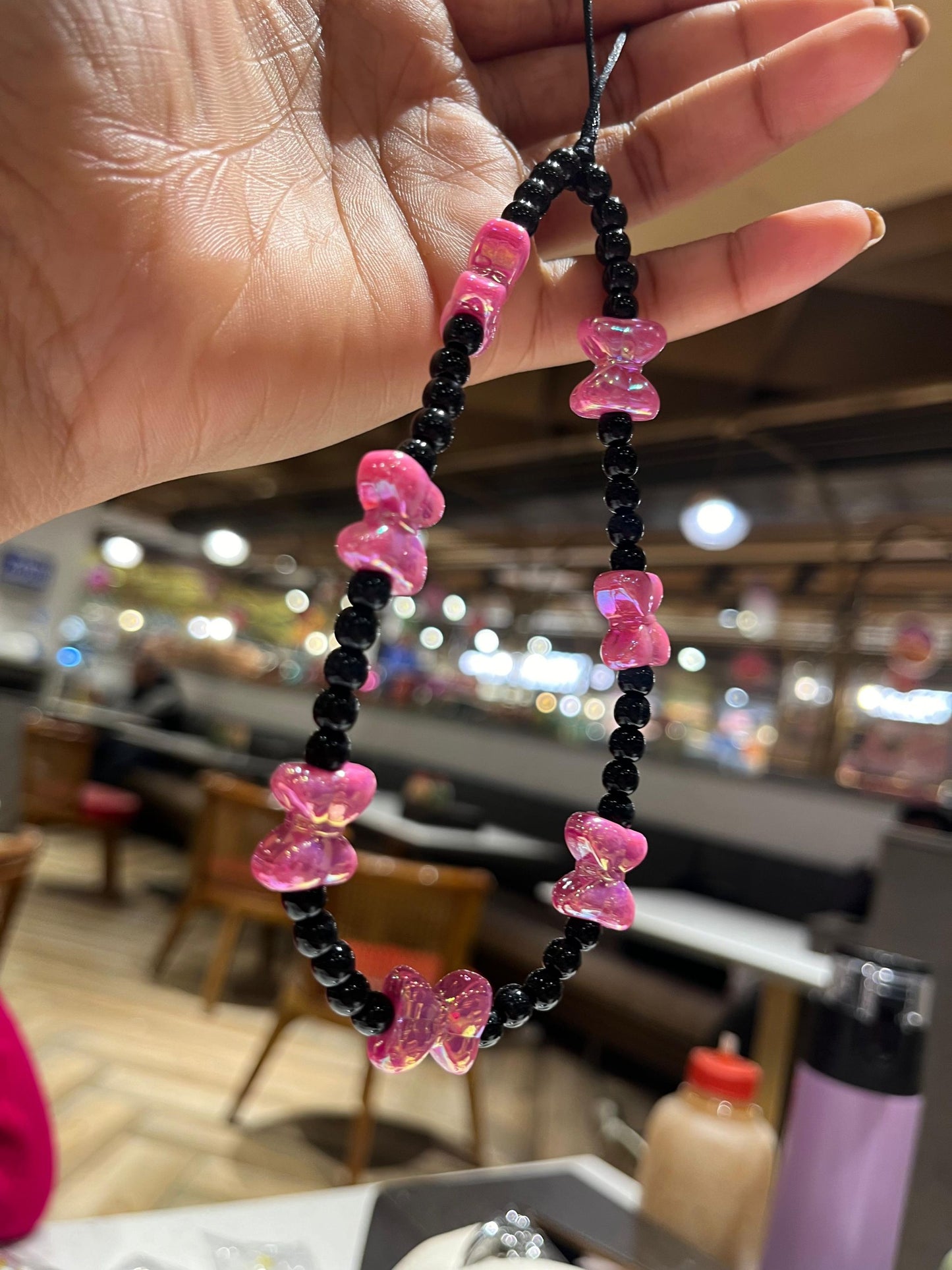 Black Beads Phone Charms