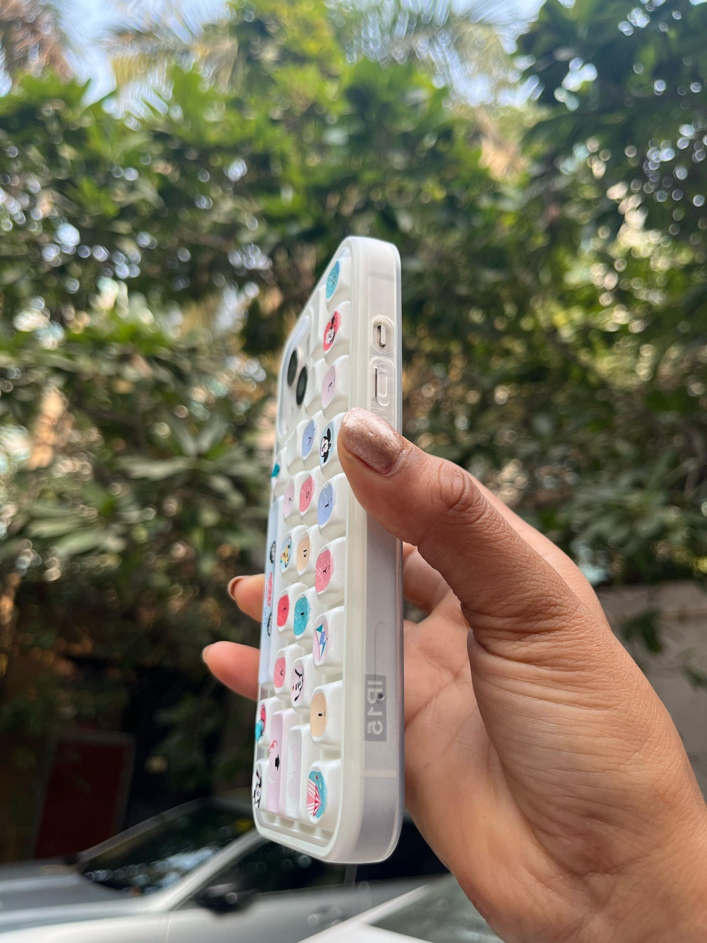 White Keyboard Premium Iphone Cover