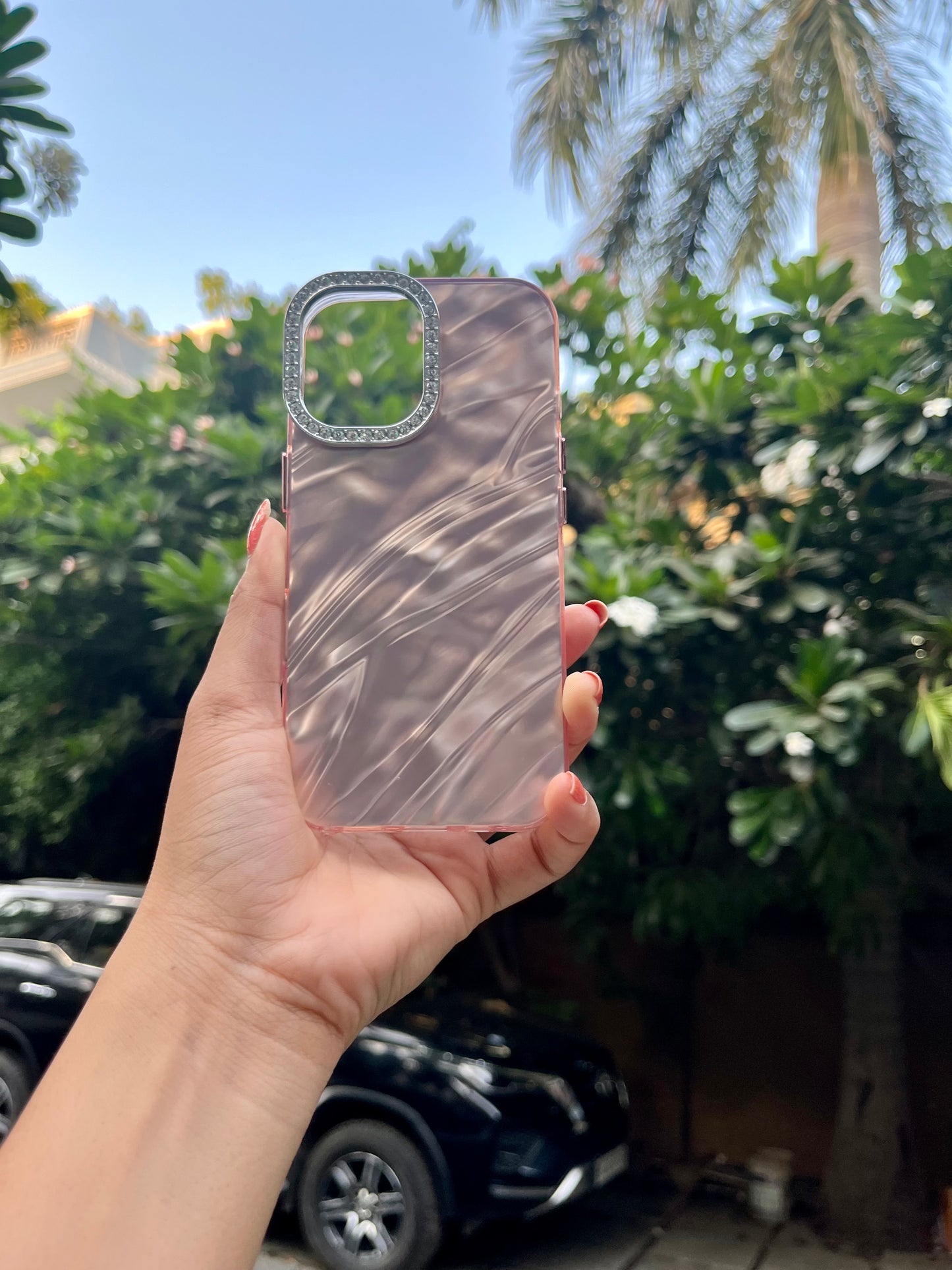 Marble Textured Pink Premium Iphone Cover