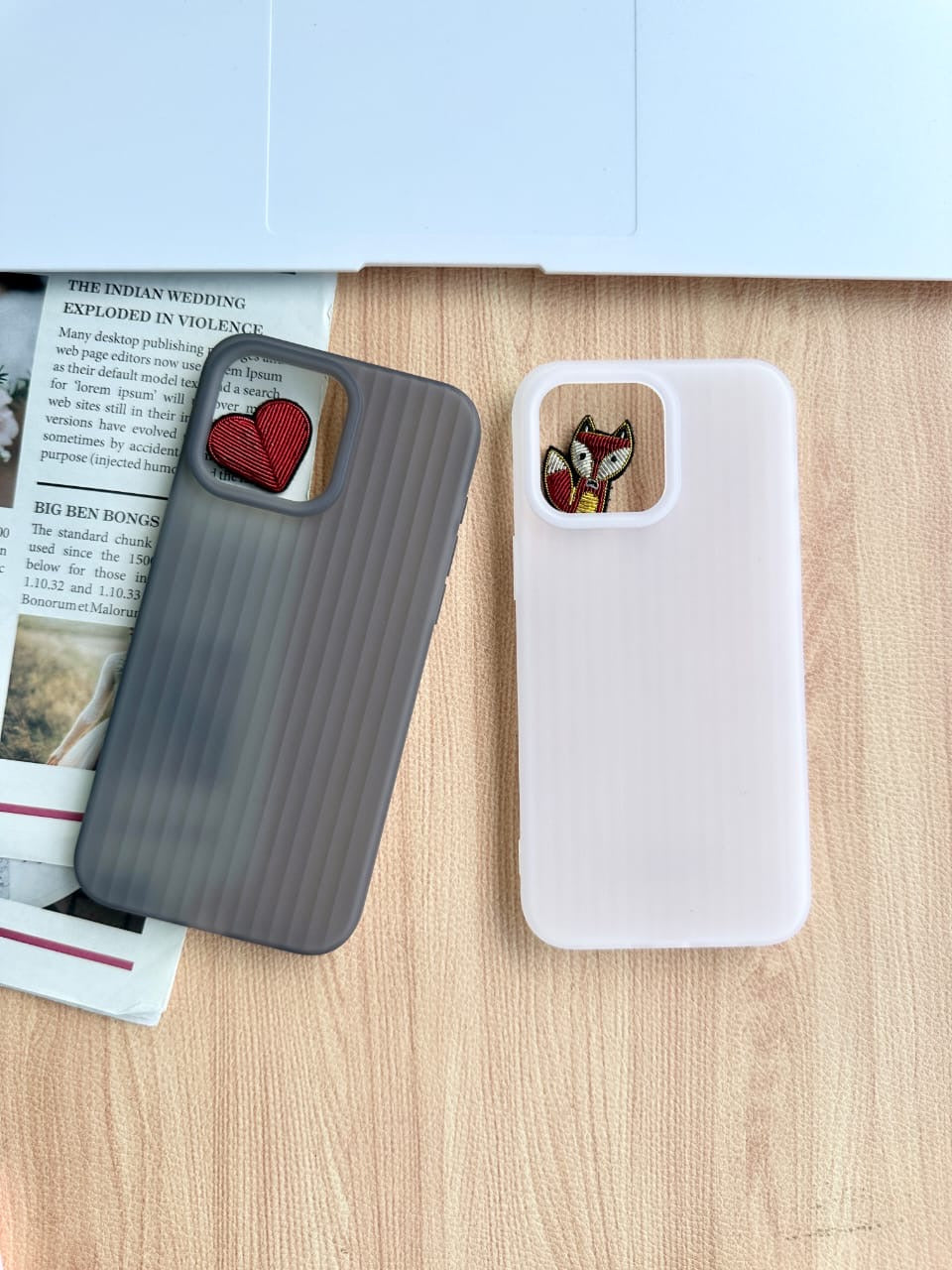 Lining Sleek Fit Iphone Cover Combo(Grey,White)