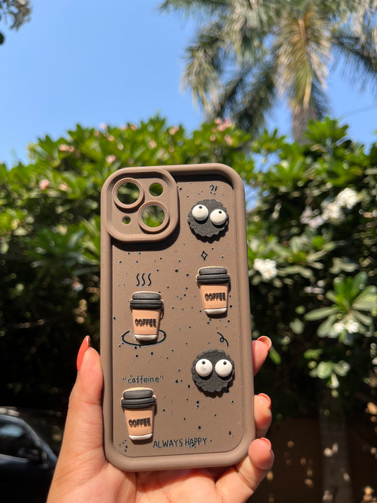Iphone Cute Coffee Brown Cover