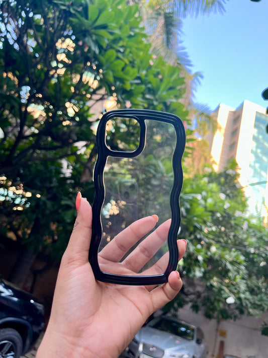 Black Border Transparent Iphone Cover