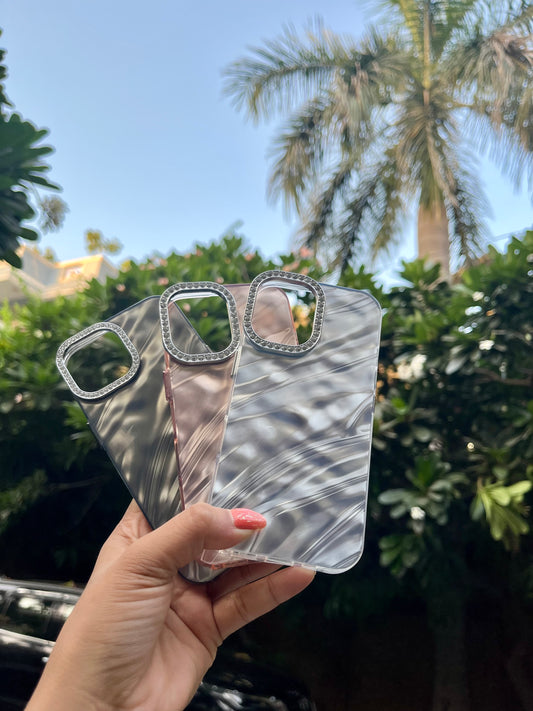 Diamond textured wavy Luxury Iphone Cover 3 pack combo