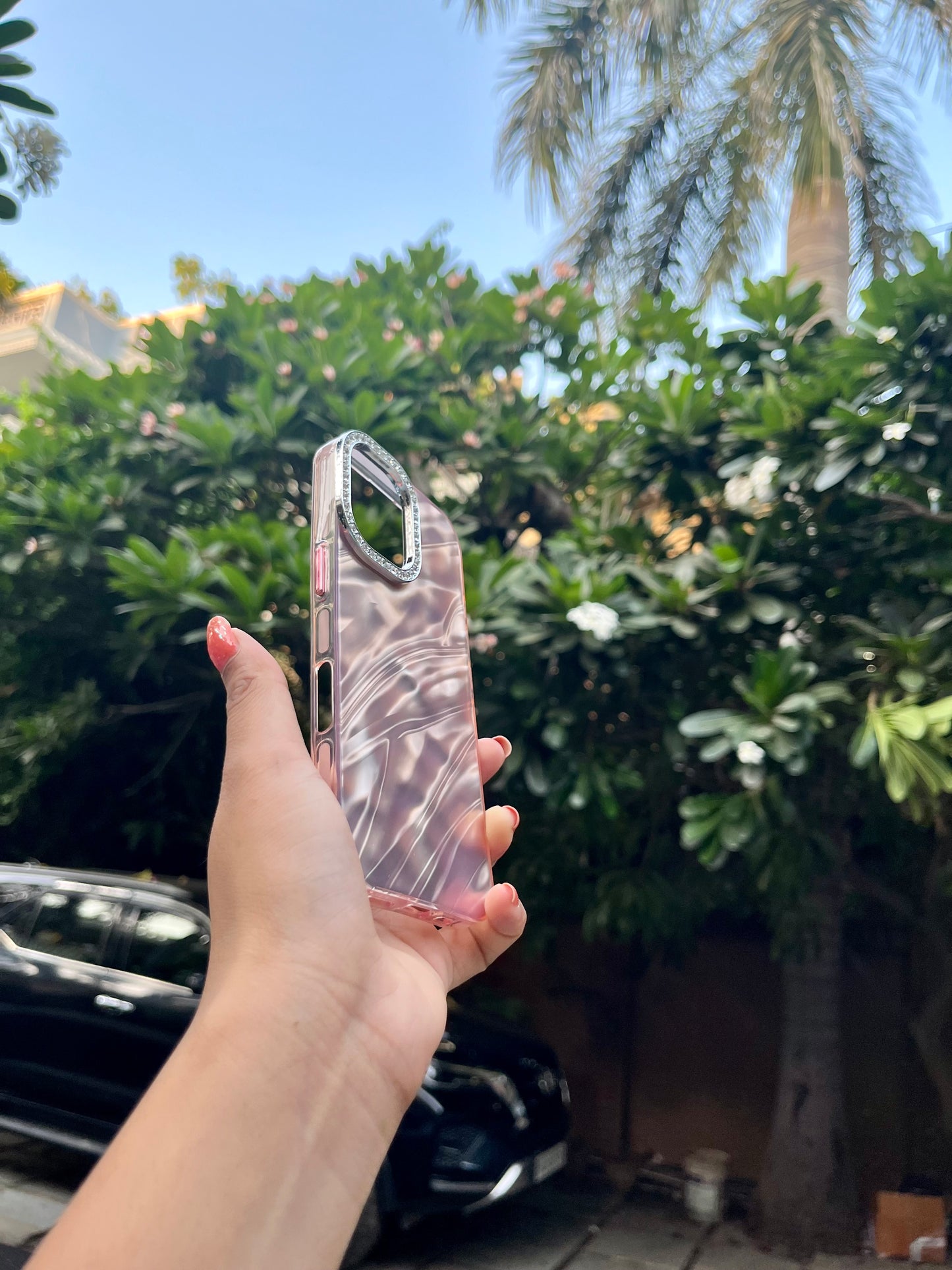 Marble Textured Pink Premium Iphone Cover