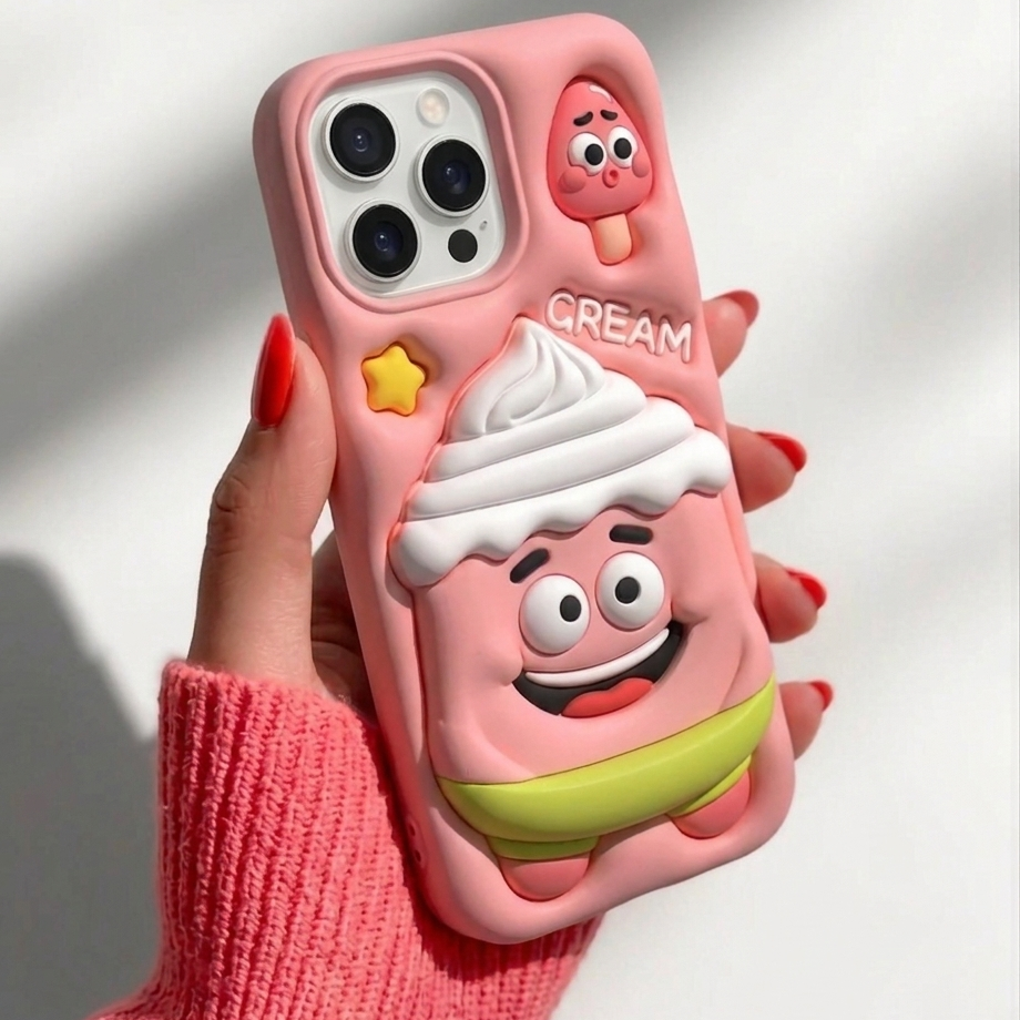 Pink Ice Cream 3D Cute Iphone Cover