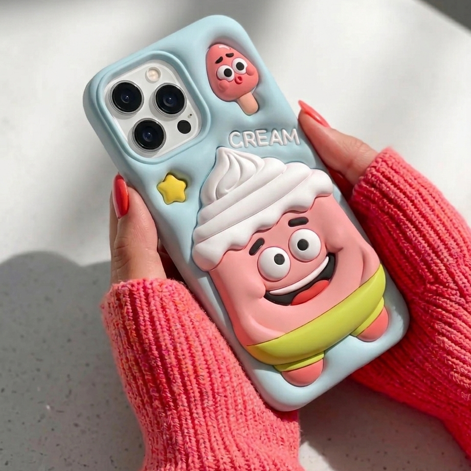 Blue Ice Cream 3D Cute Iphone Cover