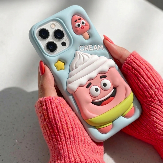 Blue Ice Cream 3D Cute Iphone Cover