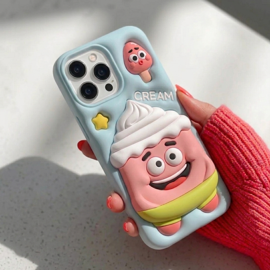 Blue Ice Cream 3D Cute Iphone Cover