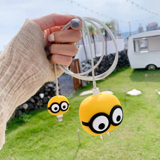 Minions Yellow Apple Charger Case