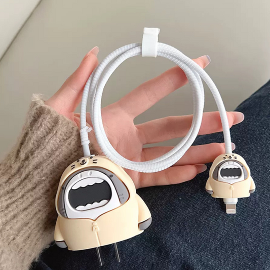 3D Shark Apple Charger Case