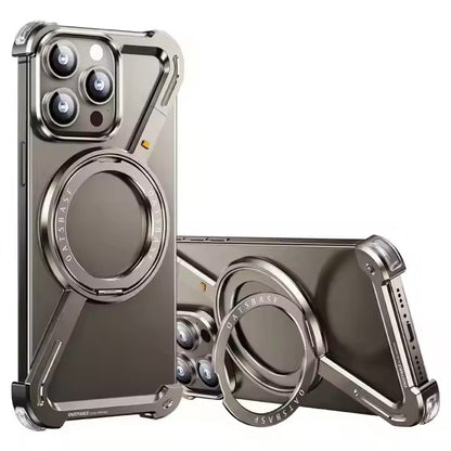 Metal Z Shape Magnetic 360 Stand Bumper Iphone Case
