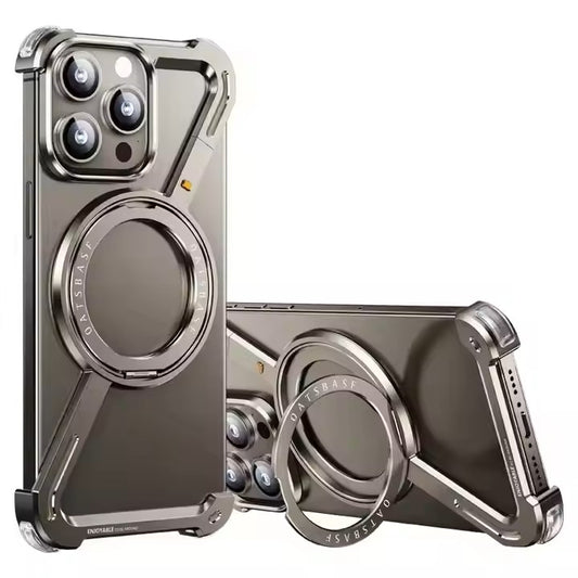 Metal Z Shape Magnetic 360 Stand Bumper Iphone Case