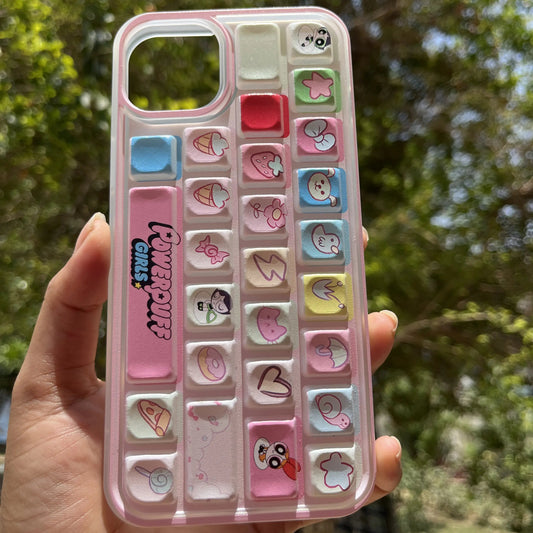 Power Puff Girls Keyboard Iphone Cover