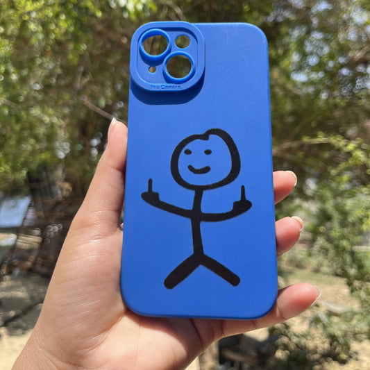 Blue Funny Iphone Cover