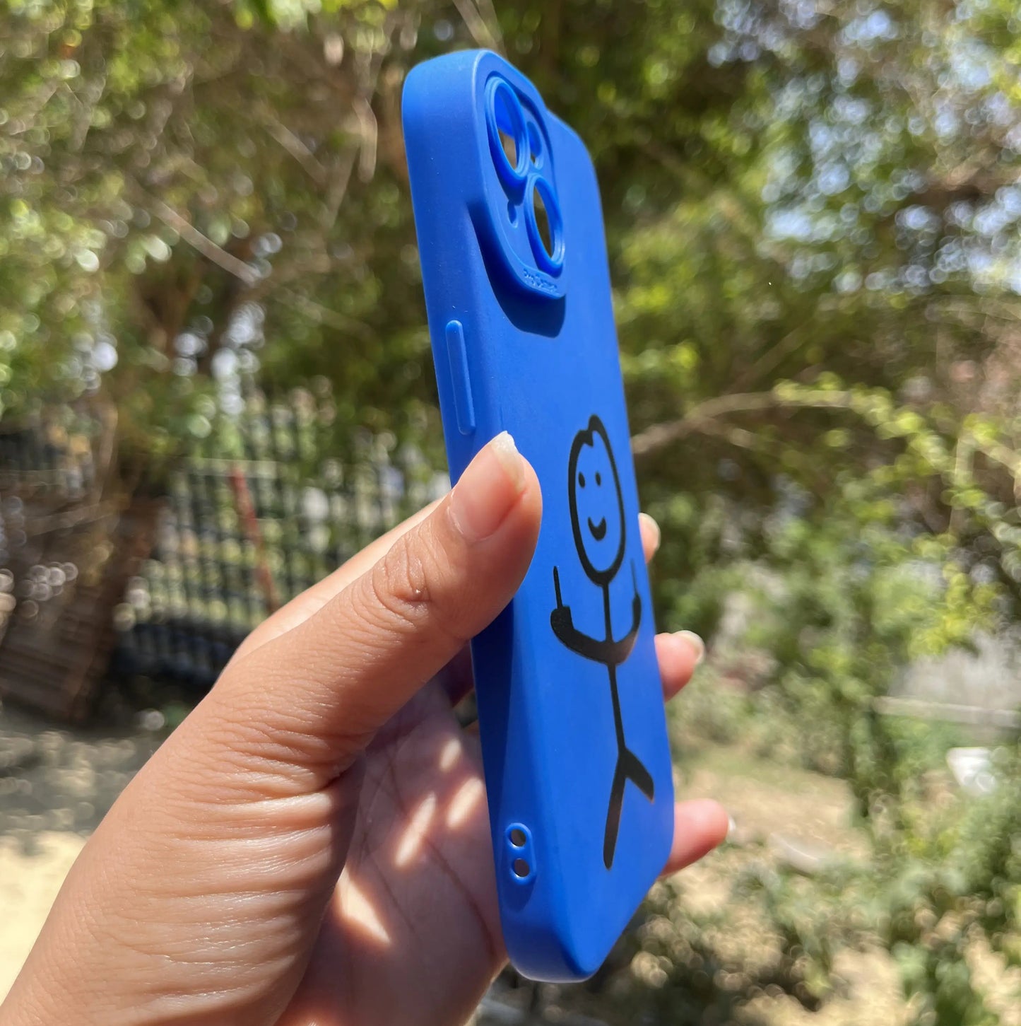 Blue Funny Iphone Cover