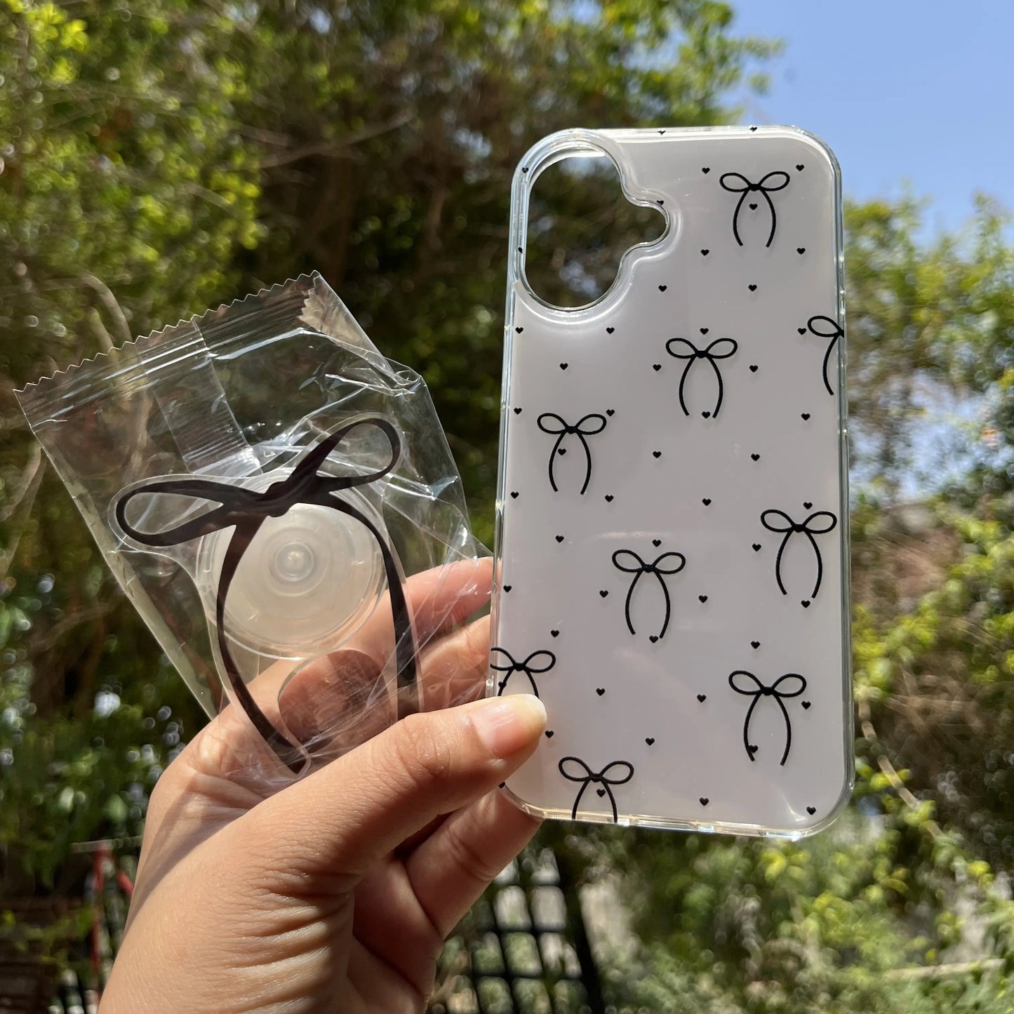 Bow 3D Cute Iphone Cover with Phone holder