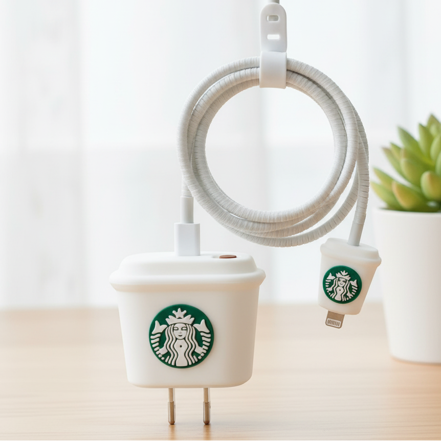 Starbucks White Charger Case